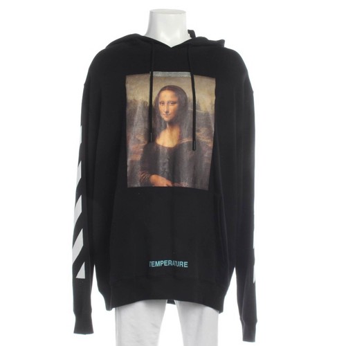 Hoodie Off White Schwarz Orange 2XL