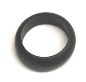Black Rubber Ring Finger Size 10 Fashion Silicone Casual Wedding Ring for Men - Picture 1 of 2