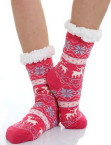 Damen Stoppersocken Hüttensocken Norweger ABS Kuschelsocken Teddyfell div Farben - Bild 1 von 17