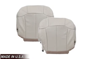 2002 02 Cadillac Escalade EXT Driver or Passenger Bottom LEATHER Seat Cover Tan - Picture 1 of 13