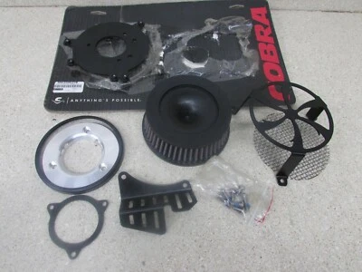 COBRA BLACK SWEPT AIR CLEANER KIT H-D ROAD STREET ELECTRA GLIDE 606-0100-01B - image 1 of 2