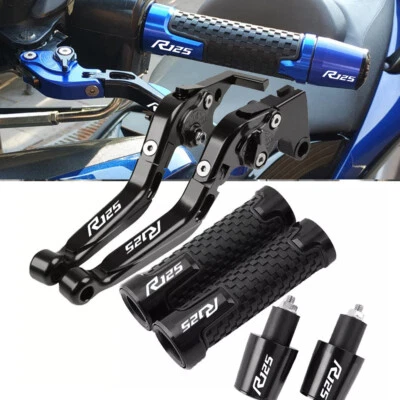 For YAMAHA R125 YZF-R 125 2008-2018 Handle Bar Grips End Caps Brake Clutch Lever - Image 1 of 4