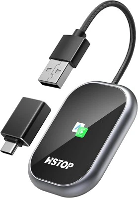 Adattatore wireless auto 2 in 1 Android CarPlay Apple IOS dongl wifi plug & play - Immagine 1 di 4