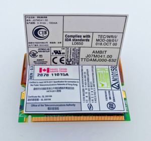 IBM Thinkpad W-LAN Karte J07M 041.00  P/N: 08K4853 F81064 Ambit Model J0M041.00