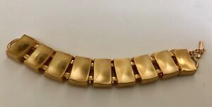 New Robert Lee Morris 24k Gold Plate "Keypad" Bracelet Metropolitan Museum Art