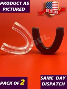 2PCS Silicone Mouth Guard Night Teeth Grinding Clenching Night Sleep Dental Bite - Picture 1 of 7