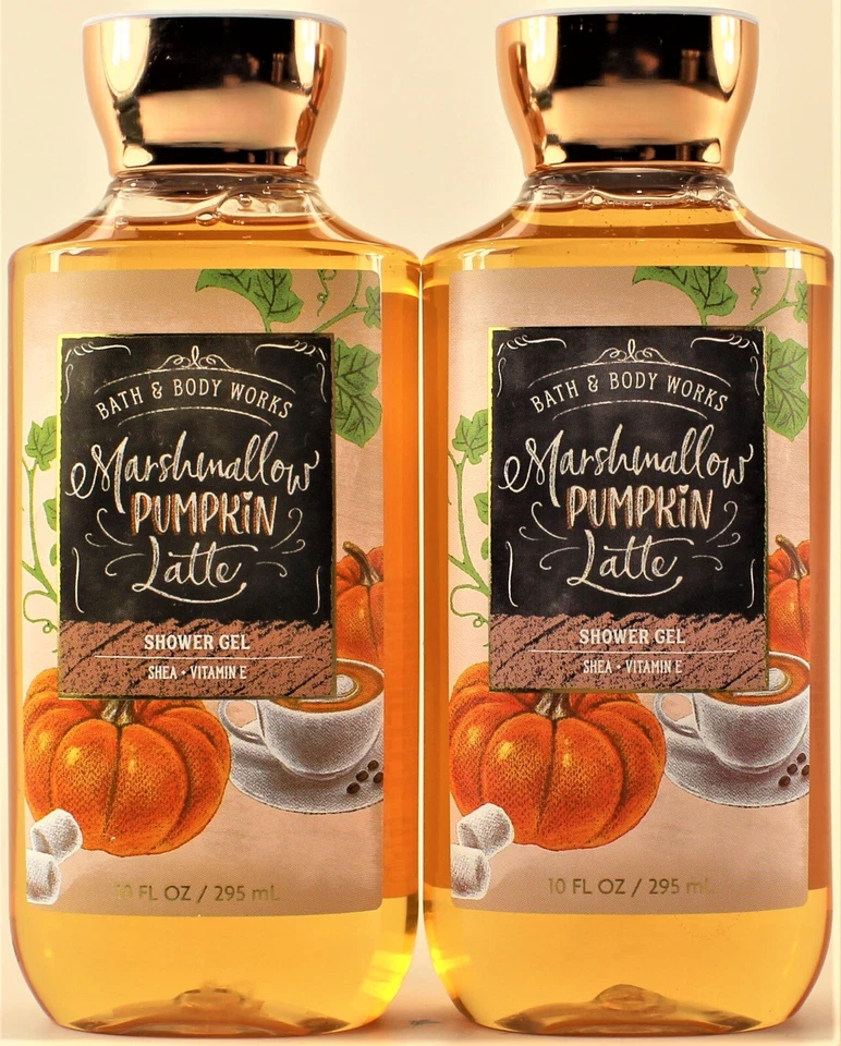 3 Marshmallow Pumpkin Latte Shower GEL Bath & Body Works 10 FL Oz