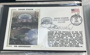 1987 Dodger Stadium 25th ANNIVERSARY Pedro Guerrero Signed Gateway FDC AUTO - Picture 1 of 1