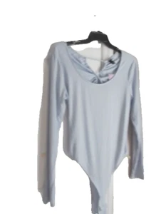 Wild Fable Plus Size XXL Light Blue Ribbed Bodysuit – Open Back & Sleek Fit! - Picture 1 of 10