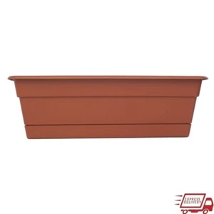 Dura Cotta Resin Window Box Planter Drainage Tray Indoor Outdoor Gardening New - Picture 1 of 7