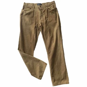 Vintage Polo Ralph Lauren Corduroy Pants Mens 36 X 32 Tan Brown Cords Chinos EUC - Picture 1 of 12
