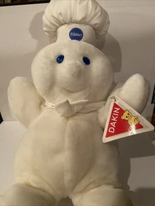 New Vtg Dakin Pillsbury Doughboy Poppin Fresh Puppet Plush 15" 1987 Stuffed Toy - Picture 1 of 7