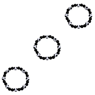  3 stücke kunststoff fußball perlen armband fußballliebhaber armband geschenk - Bild 1 von 4