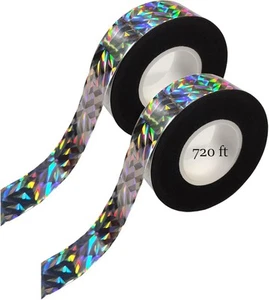 2 * 360ft Bird Scare Tape Flash Ribbon Holographic Reflective Outdoor Mylar... - Picture 1 of 6