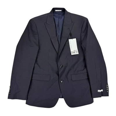 Bar III Mens Slim Fit Wool Blend Power Stretch Suit Jacket Dark Purple 38S - Image 1 of 4
