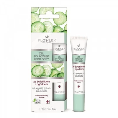 FLOSLEK Flos-Lek Augen- & Lidgel mit Augentrost & Gurke, 15 ml Pflege