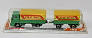 Majorette Super Cargo 300 Ford Delivery Truck Trailer Green Yellow New Vintage - Picture 1 of 4