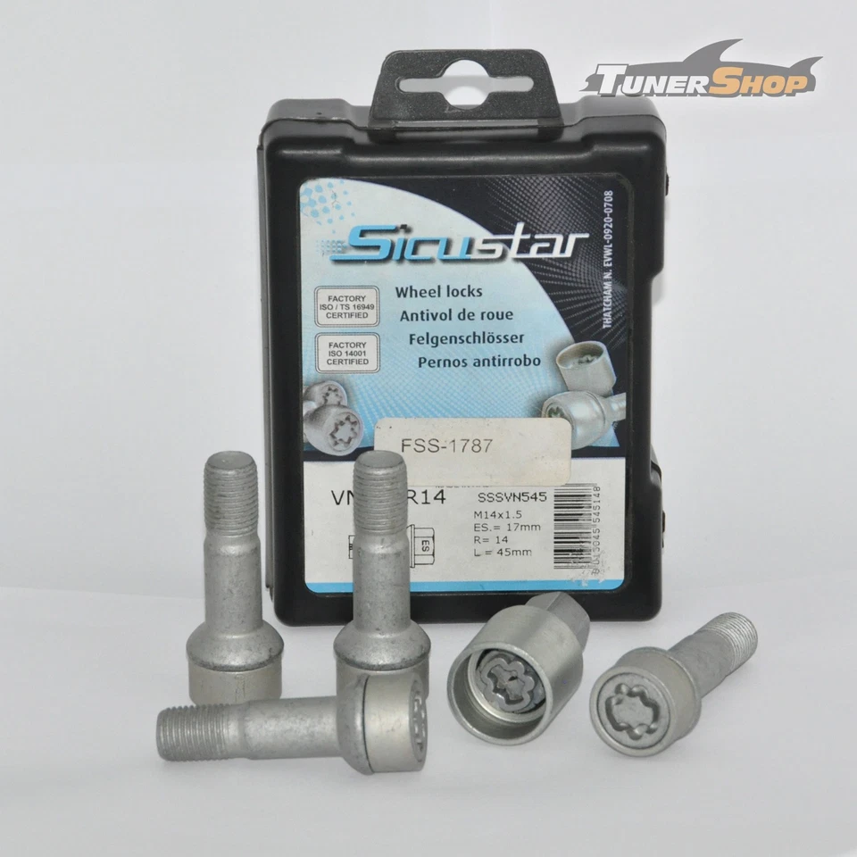 Extended Wheel locks ball seat M14x1,5 37mm for Seat Alhambra Altea Cordoba Exeo - Image 1 of 1