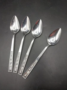 International Century House Set of 4 Serrated Grapefruit Spoons Teapot Japan - Picture 1 of 9