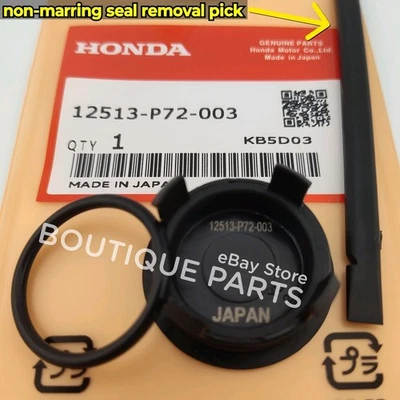 Original OEM para Honda Tapa Tapón Junta Y Herramienta de Extracción de Sello 12513-P72-003 Foto 1 de 4