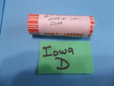 2004 Iowa D State quarter roll  bank rolled  uncirculated - Image 1 of 3