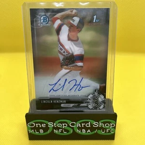 Lincoln Henzman Bowman Chrome 1st Auto 2017 RC Autograph MLB Chicago White Sox - Picture 1 of 5