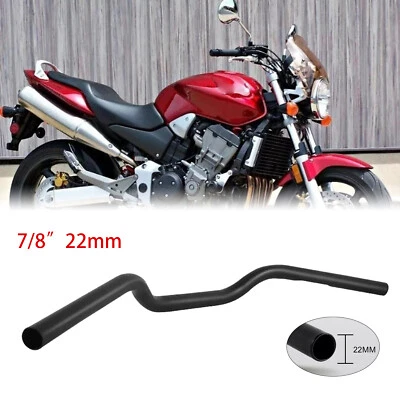 For Honda 919 CB900F Motorcycle 7/8" 22mm Tracker Handlebars Drag Bars Black - Imagem 1 de 4