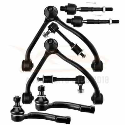 For 2003 - 2004 Kia Sorento 8PC Front Upper Control Arms Tie Rods Suspension Kit - Image 1 of 4