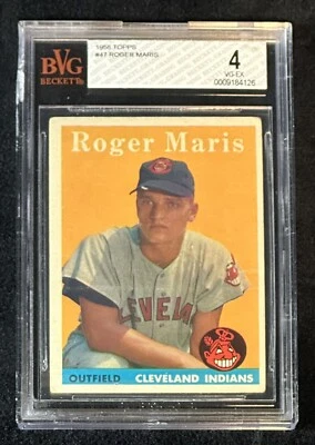 1958 Topps No47 РОДЖЕР МАРИС BVG 4 (VG-EX) — Cleveland Indians — радиоуправляемая - Изображение 1 из 4