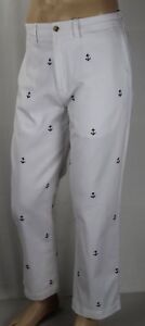 Polo Ralph Lauren Classic Fit White Nautical Anchor Chino Pants NWT