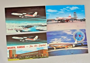 Lot of 4 Vintage TWA Postcards Trans World Airlines Airplanes Unposted - Picture 1 of 9