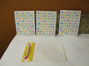 Vintage HALLMARK EXPRESSIONS Colorful Letters Stickers ALPHABETS 1980's 3 SHEETS - Picture 1 of 9