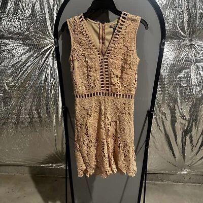 Mameluco de encaje floral rosa rubor - inspirado en Wayf, talla S, una pieza Cottagecore Vib Foto 1 de 4