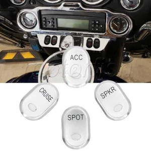 Chrome Brushed Rocker Panel Switch Cover for Harley Touring FLHT FLTR 1996-2013 - Bild 1 von 11