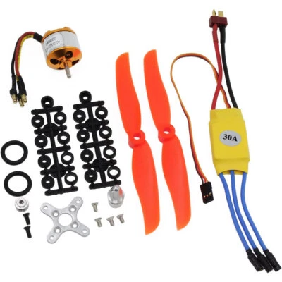 2200KV Brushless Motor + 30A ESC + Propeller Props Combo for RC Plane Parts
