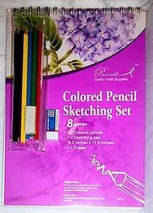 Pennelli Quality Artist Supplies Colored Pencil Sketching Set Pre-Owned - Picture 1 of 4