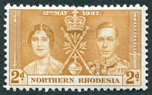 NORTHERN RHODESIA 1937 2d buff SG23 mint MH FG Coronation Omnibus Issue #A02 - Picture 1 of 1