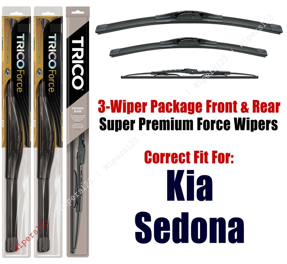 Wipers 3-pk Hi-Performance fits 2002 Kia Sedona - 25240x2/30180 Foto 1 de 1