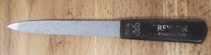 Vintage REVLON EMERY NAIL FILE Shaping & Finishing Pocket Size 5" Brown Handle - Picture 1 of 2