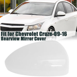 1x For Chevrolet Cruze 2009-2016 Right Passenger Side Mirror Cover Cap White ABS