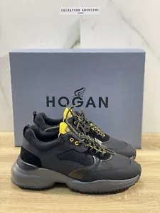 Hogan Interaction uomo sneaker Nero casual hogan men shoes 40 - Foto 1 di 7