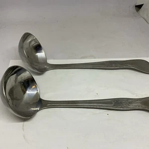 SPOONFUL OF COMFORT Metal Serving Ladles 9" Set Of 2 Anniversary Spoon/Ladle Vtg - Picture 1 of 4