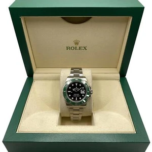 Montre automatique Rolex Submariner Date personnalisée en céramique verte cadran noir 116610LN - Photo 1 sur 7