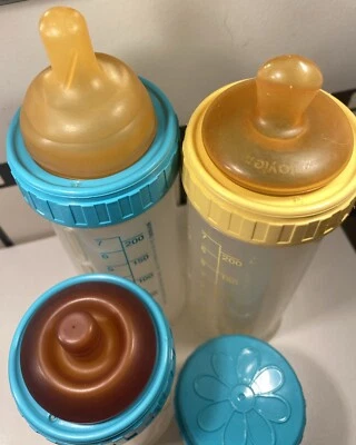 PLAYTEX Drop-In ORIGINAL NURSER Bottle Holders Ortho& 🧸FLAT TOP Nipples Vintage - Image 1 of 4