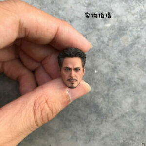 1/12 Iron Man Head Sculpt Carving Tony Stark Fit 6" SHF Male Action Figure Body 