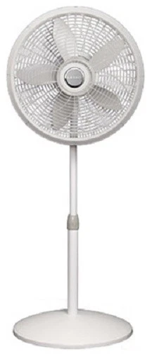 Ventilador de Pedestal Lasko 1820 Blanco 18 Pulgadas Ajustable Elegancia y Rendimiento Foto 1 de 1