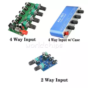 DC 5V-12V Stereo Audio Signal Mixer Board Mix 2way 4way Input 1way Output 3.5mm - Picture 1 of 20