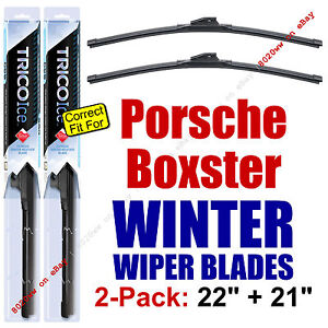 WINTER Wiper Blades 2-Pack Premium - fit 2013-2016 Porsche Boxster - 35220/35210
