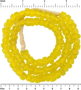 Handmade African beads Krobo tribal jewelry recycled glass powder translucent - Picture 1 of 4