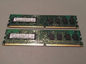 Samsung 2GB Kit (2x1GB) DDR2 667mhz PC2-5300U NON-ECC 240-Pin 2Rx8 RAM - Picture 1 of 2